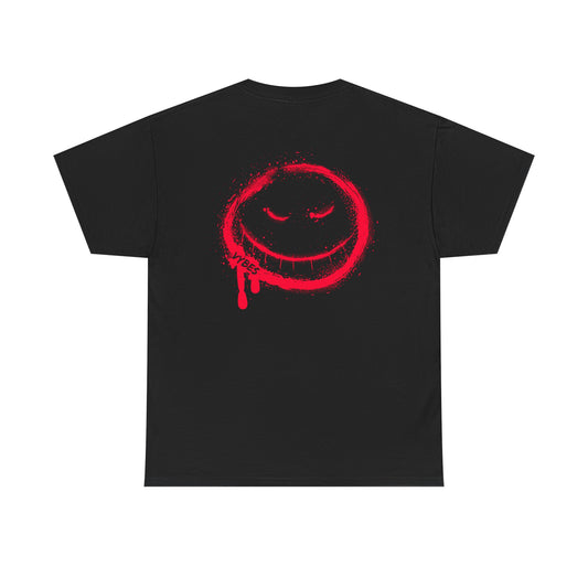Red Drip Smiley Tee