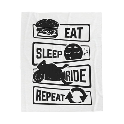 Motorcycle Lover's Velveteen Plush Blanket