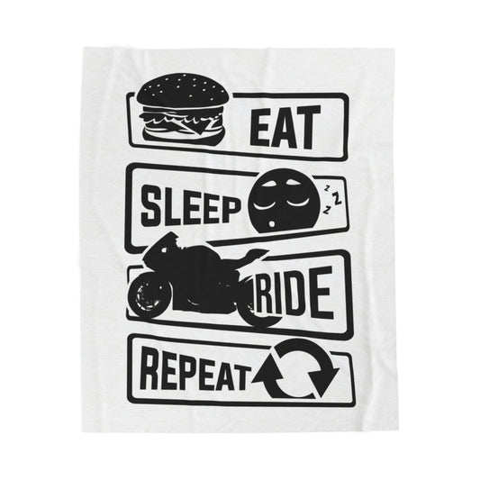 Motorcycle Lover's Velveteen Plush Blanket