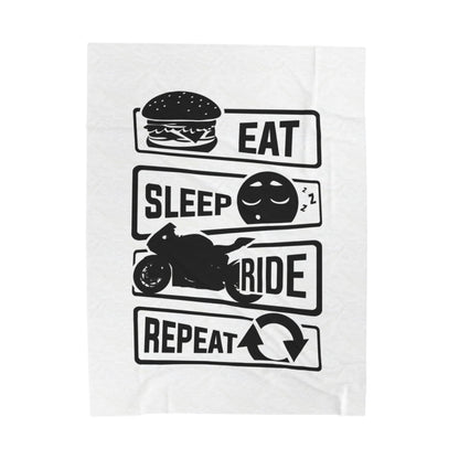 Motorcycle Lover's Velveteen Plush Blanket